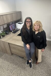 Mother and Daughter Dentist Duo Smiling.